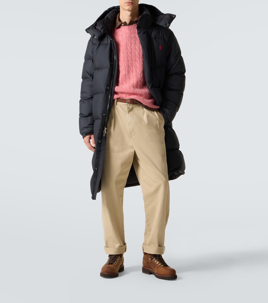 Quilted down coat