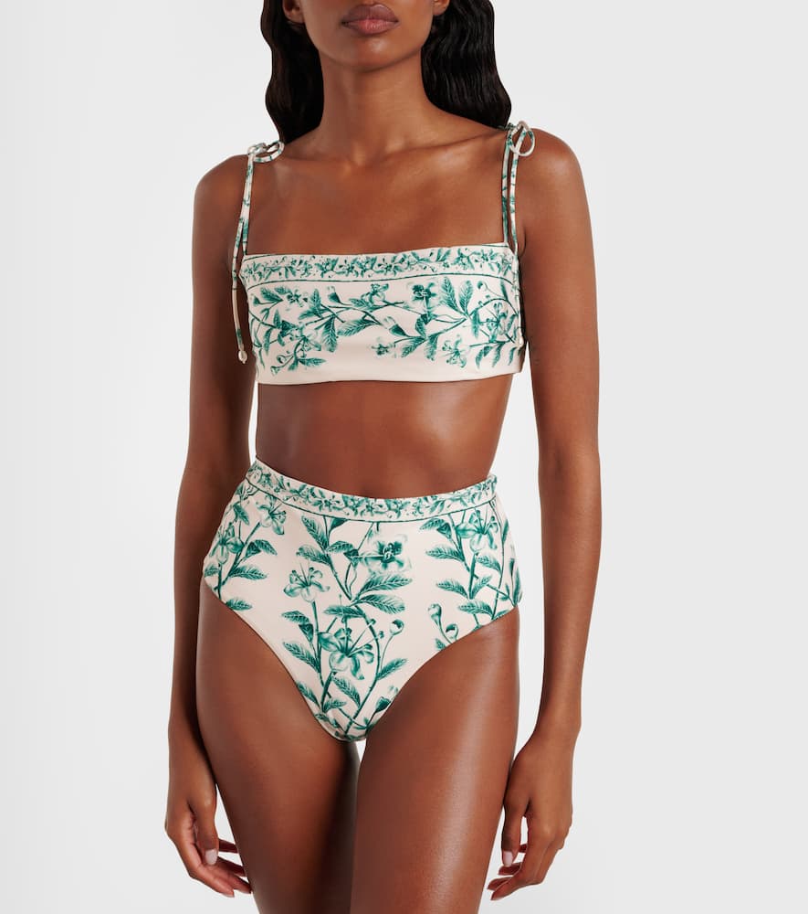 Magenta floral bikini bottoms