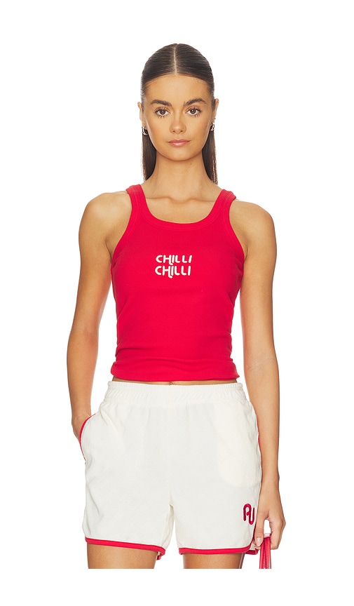 Araminta James Chilli Knit Tank Top in Red. - L also in M, S