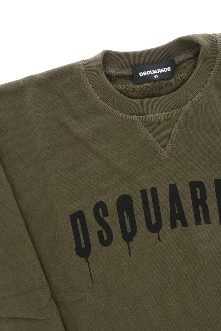 Boys Olive Logo Sweatshirt