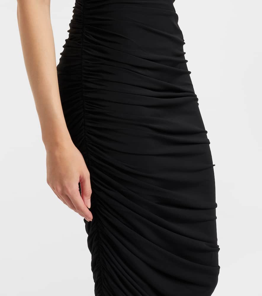 Piazza gathered jersey midi dress