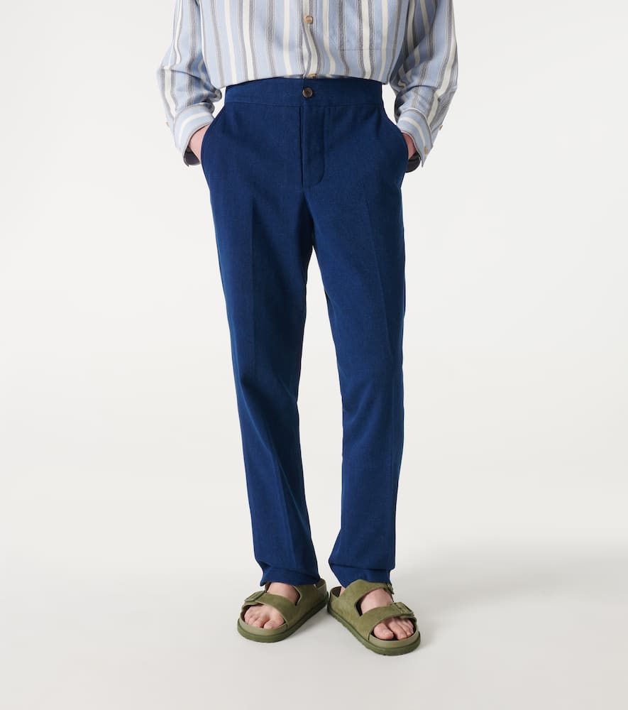 Cotton slim pants