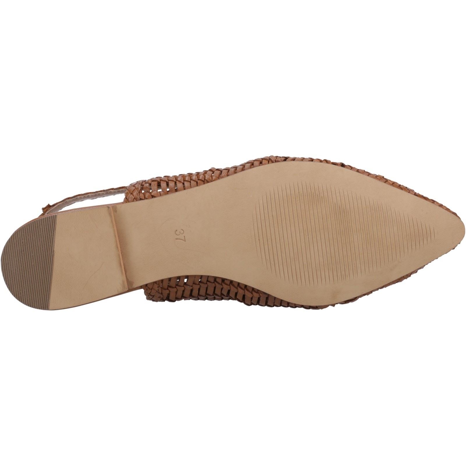 Hush Puppies Dalia Woven Leather Women's Tan Flat