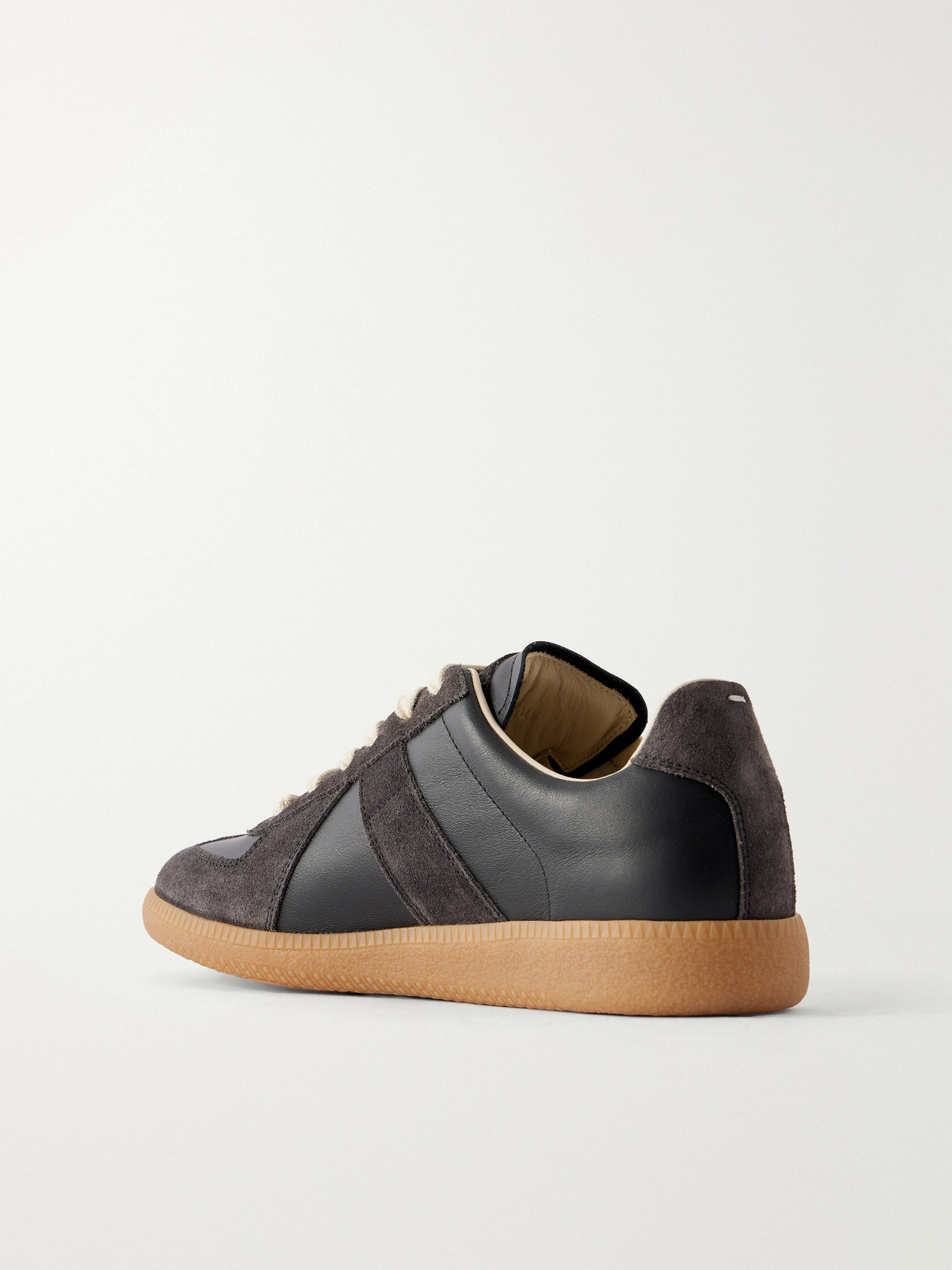 Replica Suede And Leather Sneakers - Chocolate