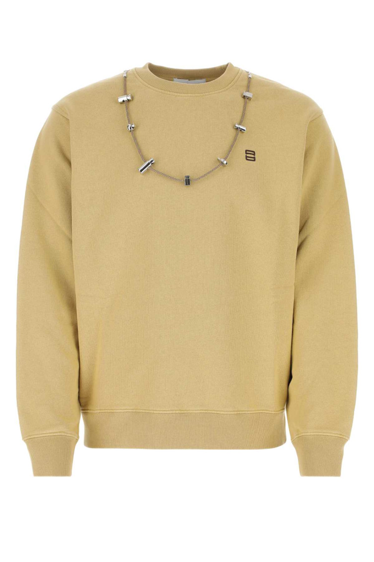 Stopper-detail cotton sweatshirt - Brown