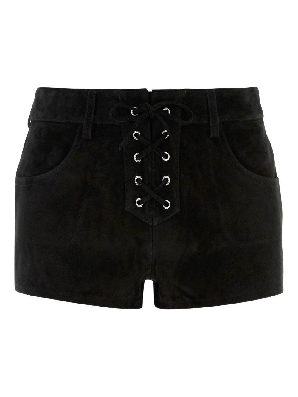 Leather shorts - Black