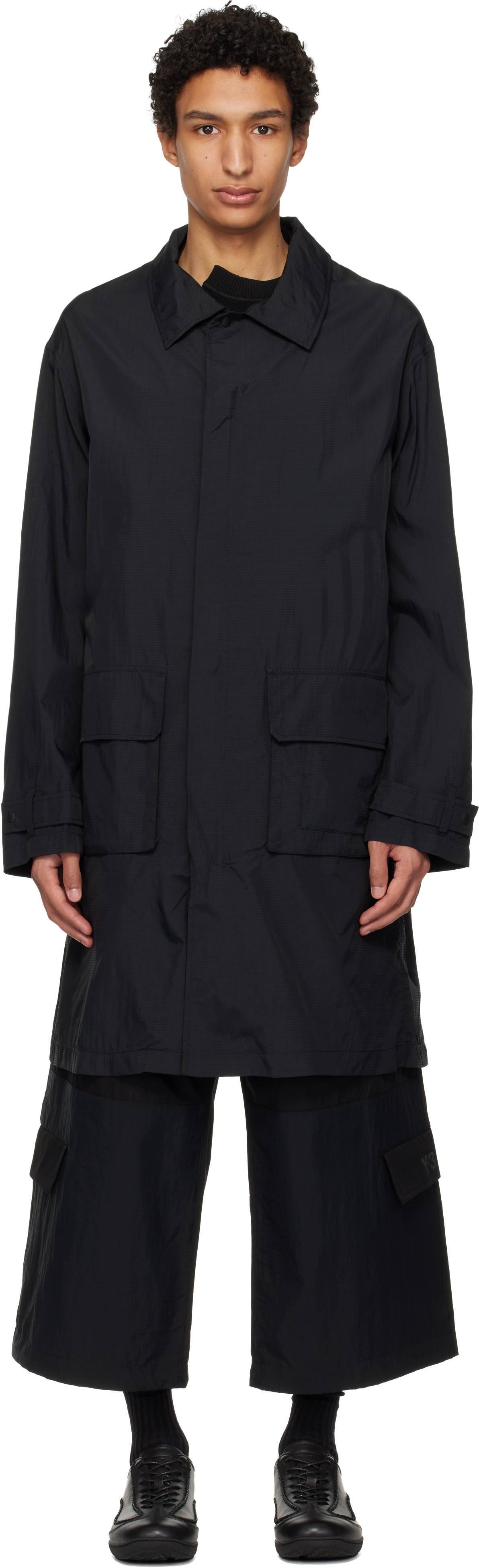 Black Nylon Parka