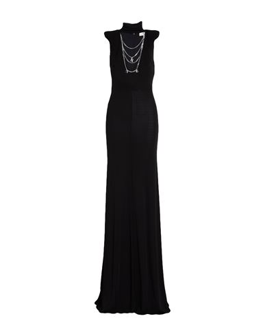 Woman Maxi dress Black Size 8 Viscose