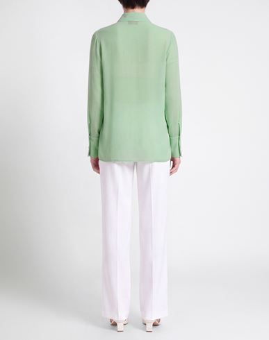 Woman Shirt Light green Size 10 Polyester