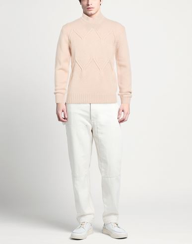 Man Sweater Beige Size L Merino Wool