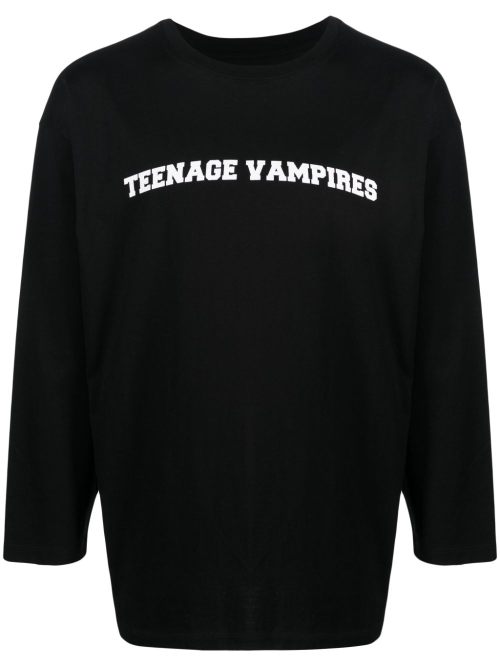 Graphic-print jersey-knit jumper - Black