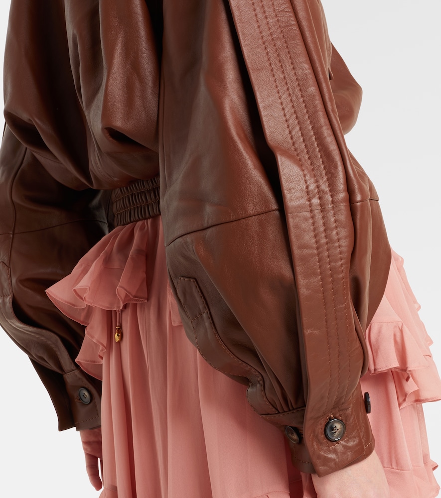 Luna leather bomber jacket