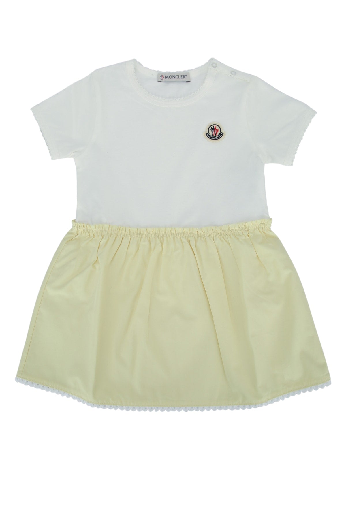 Logo-Embroidered Cotton Dress — White