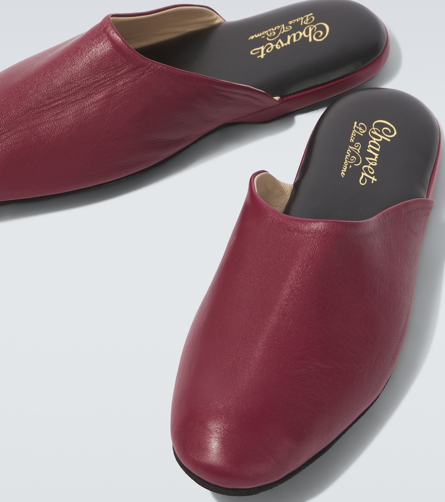 Leather slippers