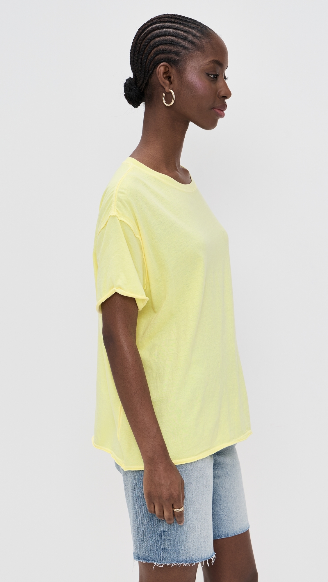 Free People Nina Tee Yellow Finch