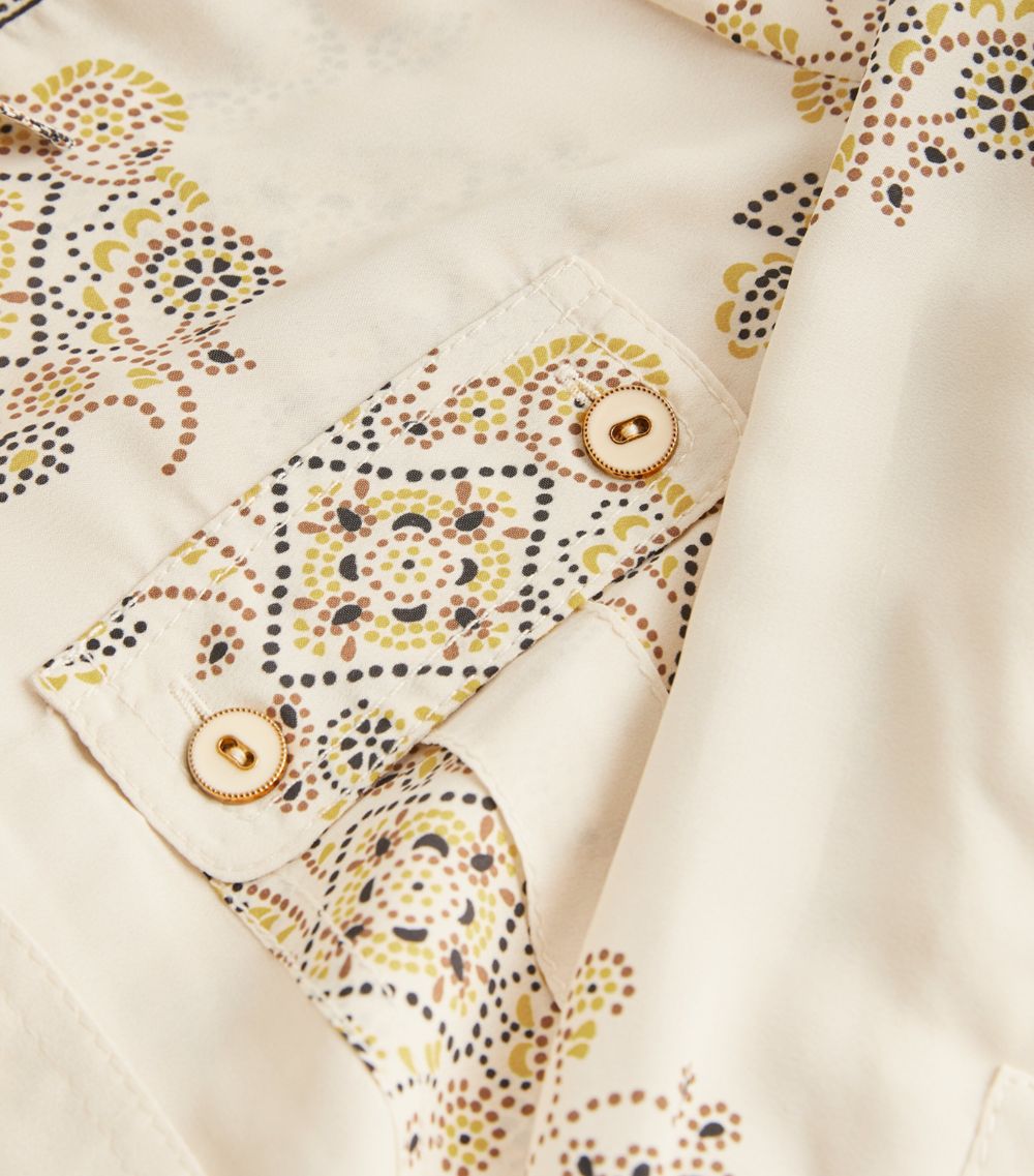 Silk-Blend Printed Shirt