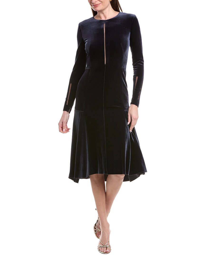 Silk-Blend Midi Dress