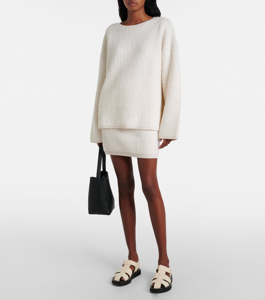 Imogen knitted cashmere miniskirt