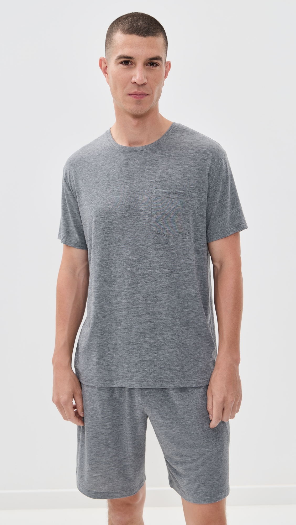 Second Skin Sleep Pocket Tee Medium Grey Heather