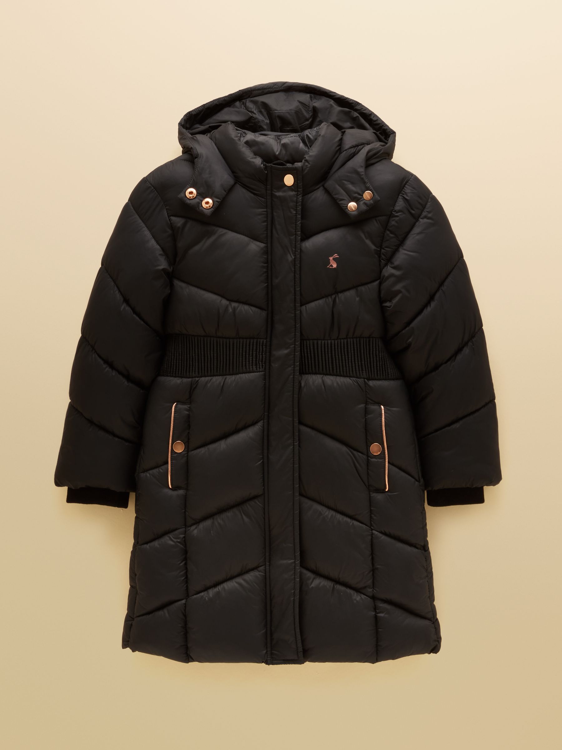 Girls' Chloe Black Showerproof Padded Coat