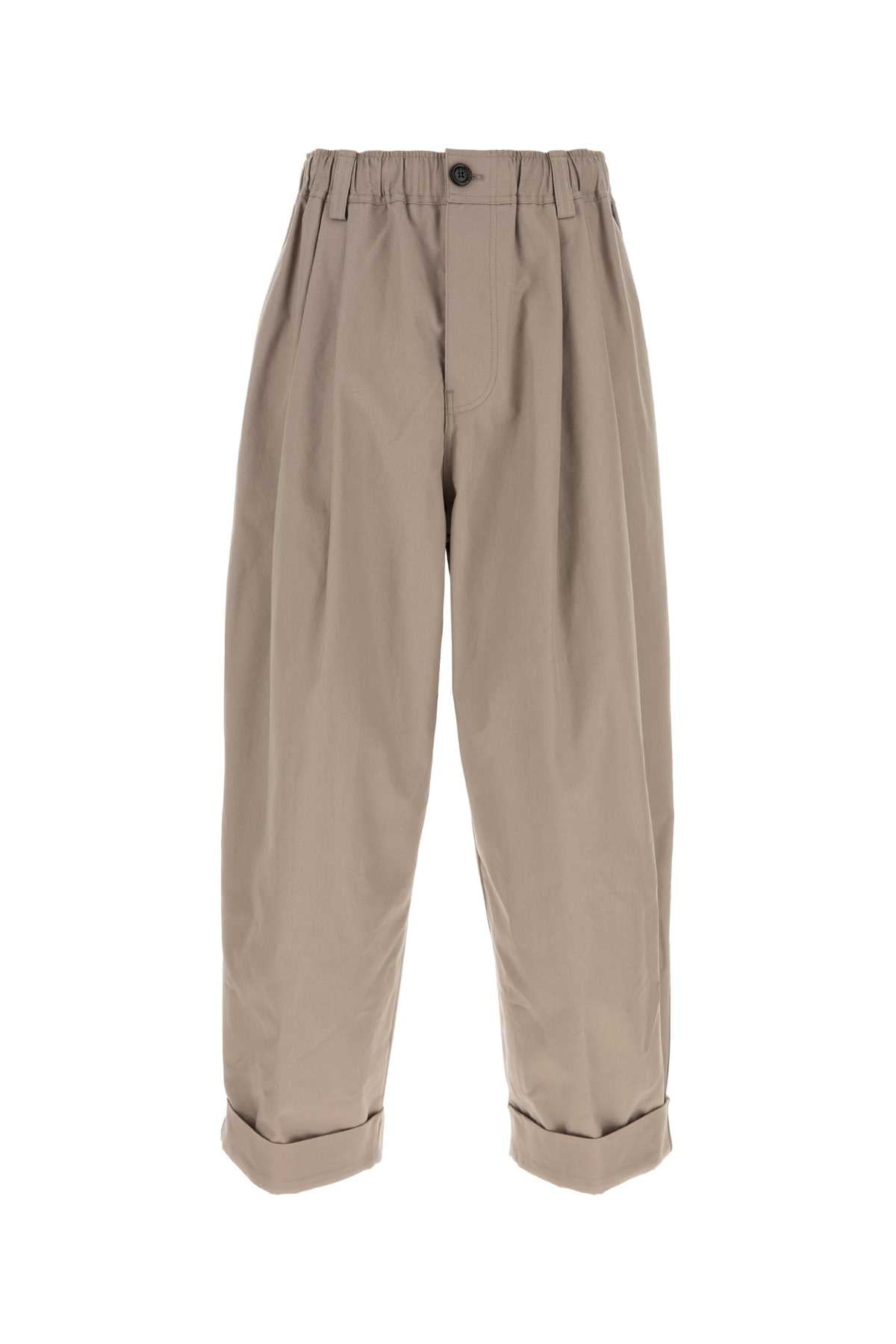 Cotton Woven Trousers — Beige