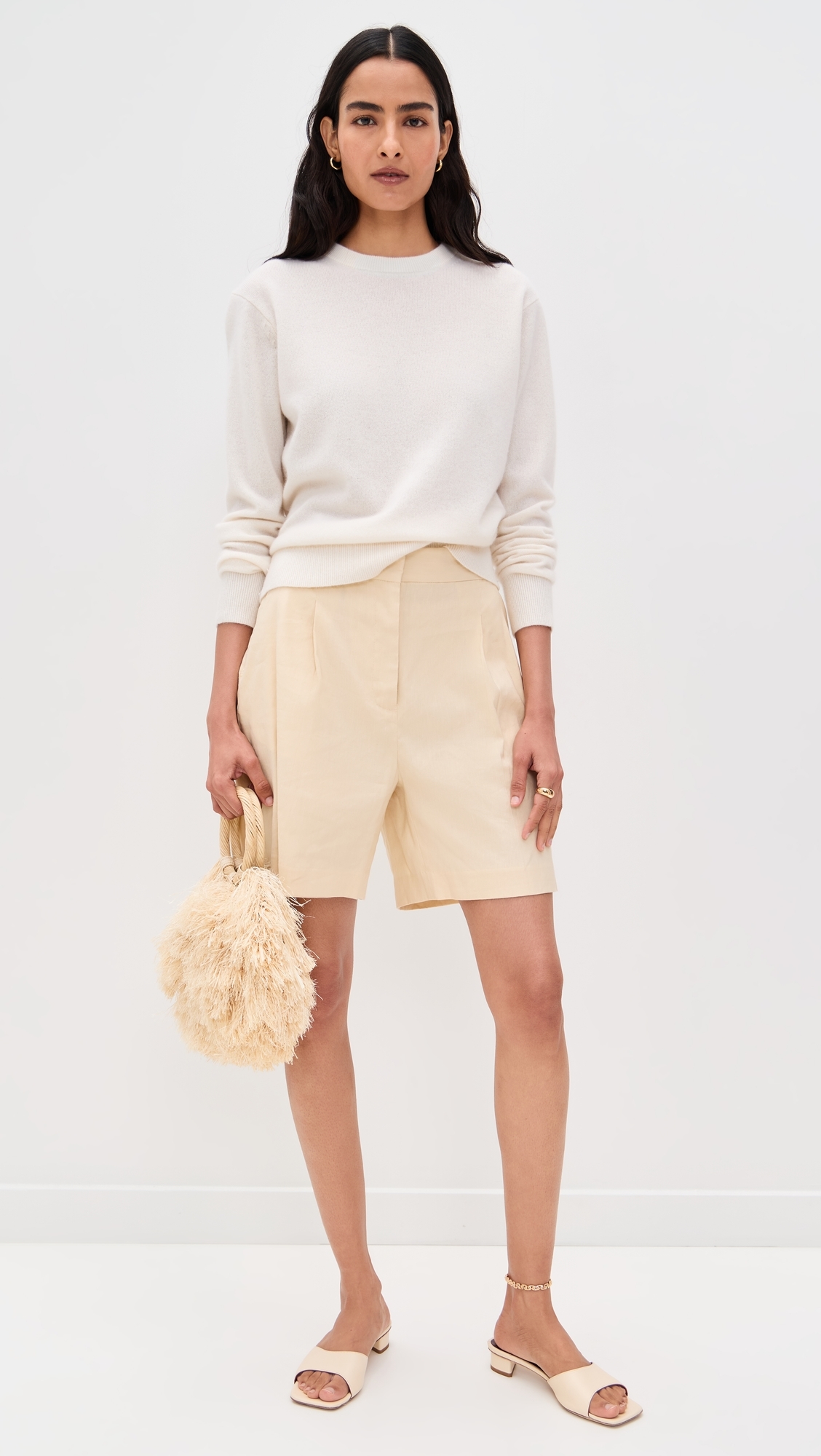 Cashmere Crew Pullover Soft White
