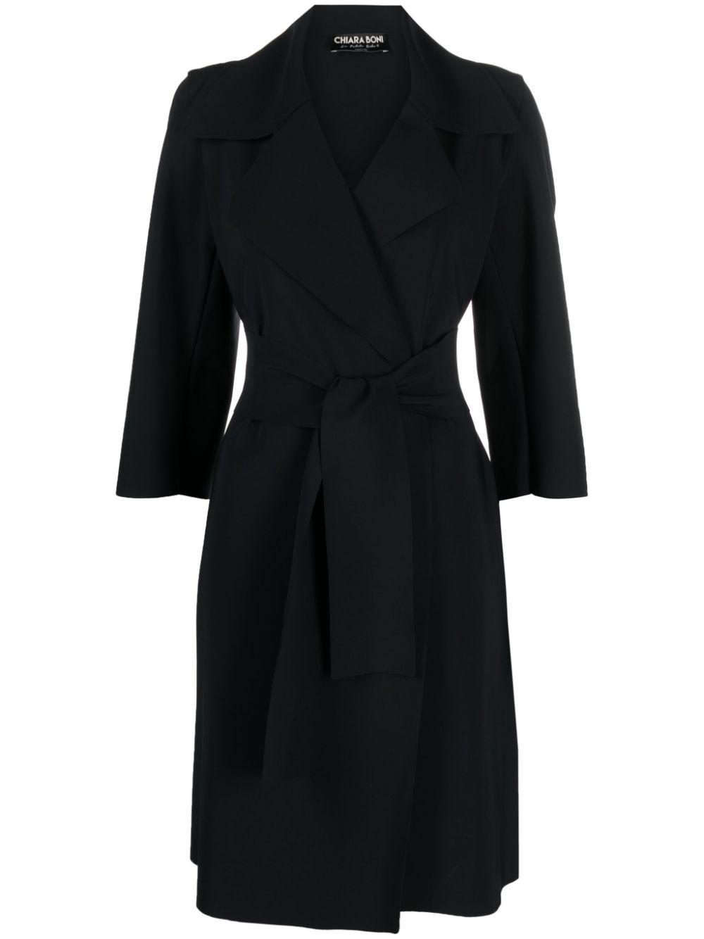 Saveria belted duster coat - Black