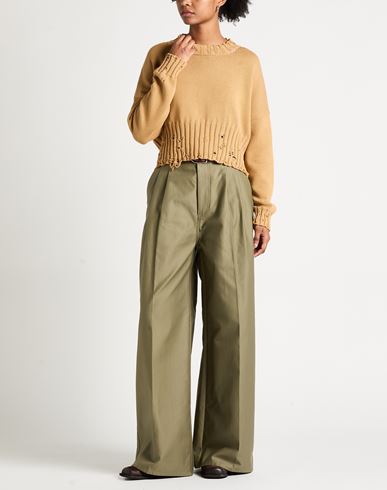 Woman Sweater Camel Size 4 Cotton