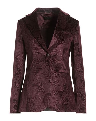 Woman Blazer Plum Size 10 Cotton, Elastane