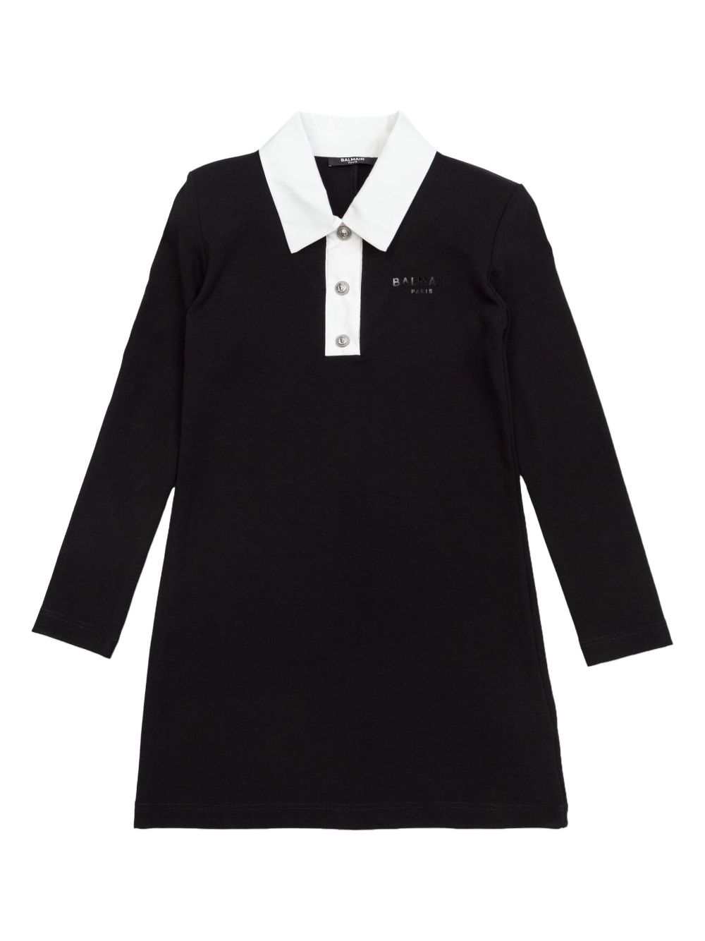 Logo-print shirt dress - Black