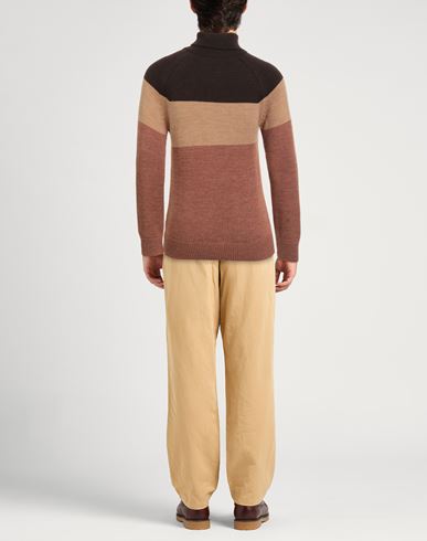 Man Turtleneck Dark brown Size 36 Wool, Acrylic, Alpaca wool