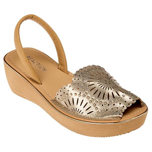 Reaction Fine Glass Laser EVA Wedge Sandal - Gold