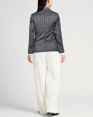 Woman Blazer Grey Size 4 Polyester, Viscose, Elastane, Metallic fiber