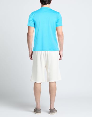 Man Polo shirt Azure Size 42 Cotton