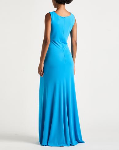 Woman Maxi dress Azure Size 12 Viscose, Elastane