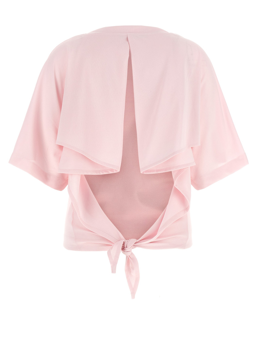 Pink Solid Boat Neck T-Shirt