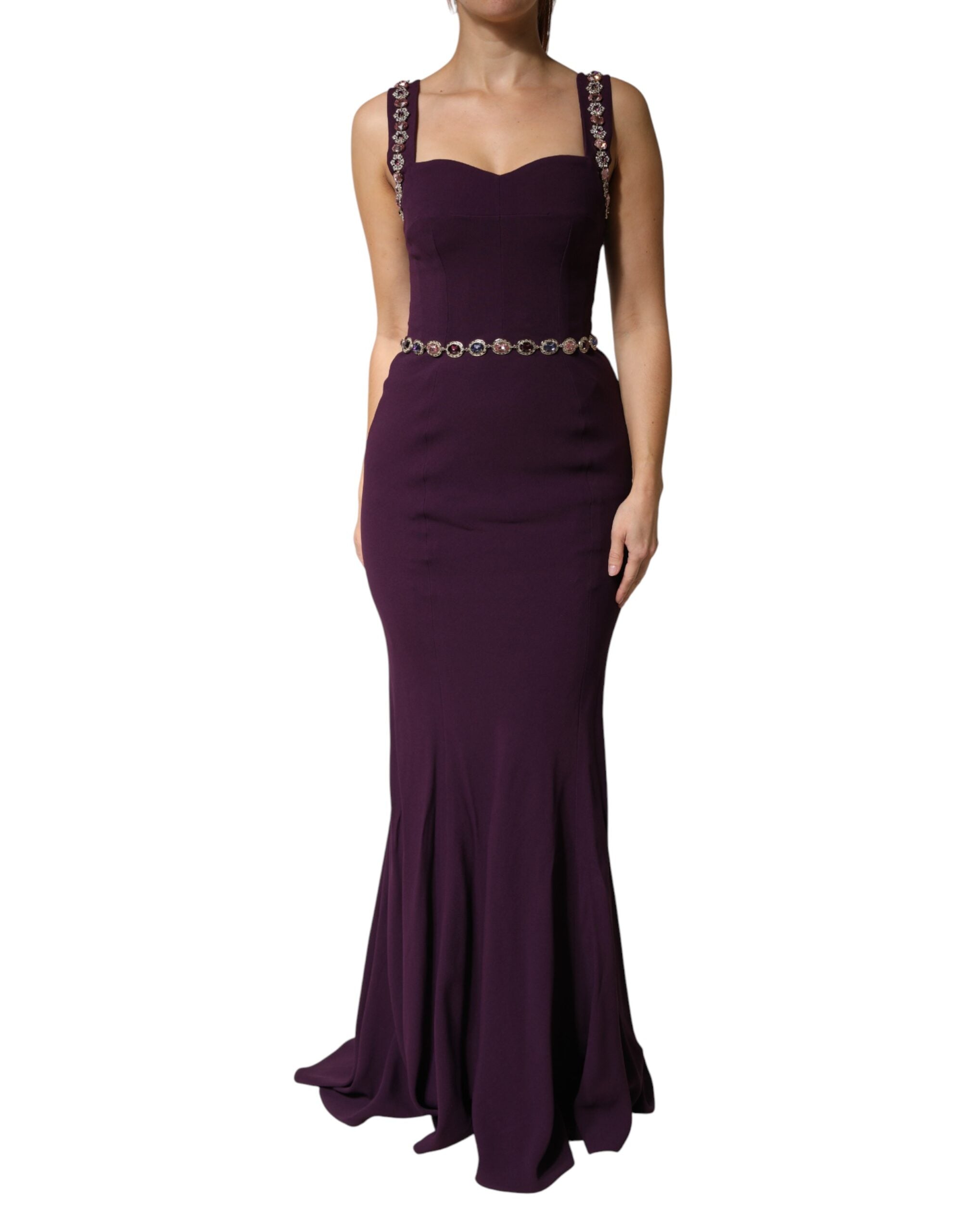 Embellished Sheath Mermaid Gown — Purple