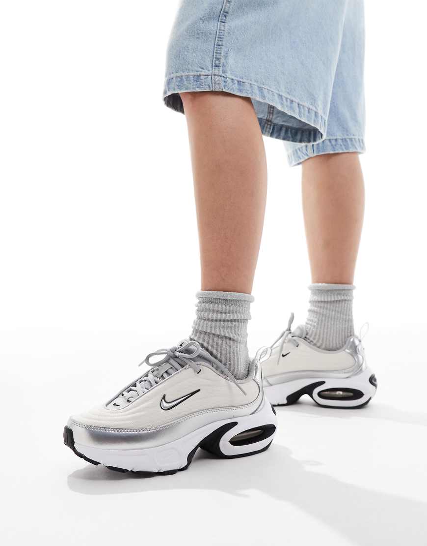Nike Air Max Portal sneakers in white and silver