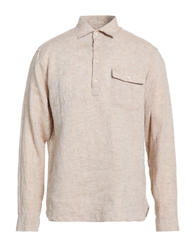 Man Shirt Beige Size M Linen