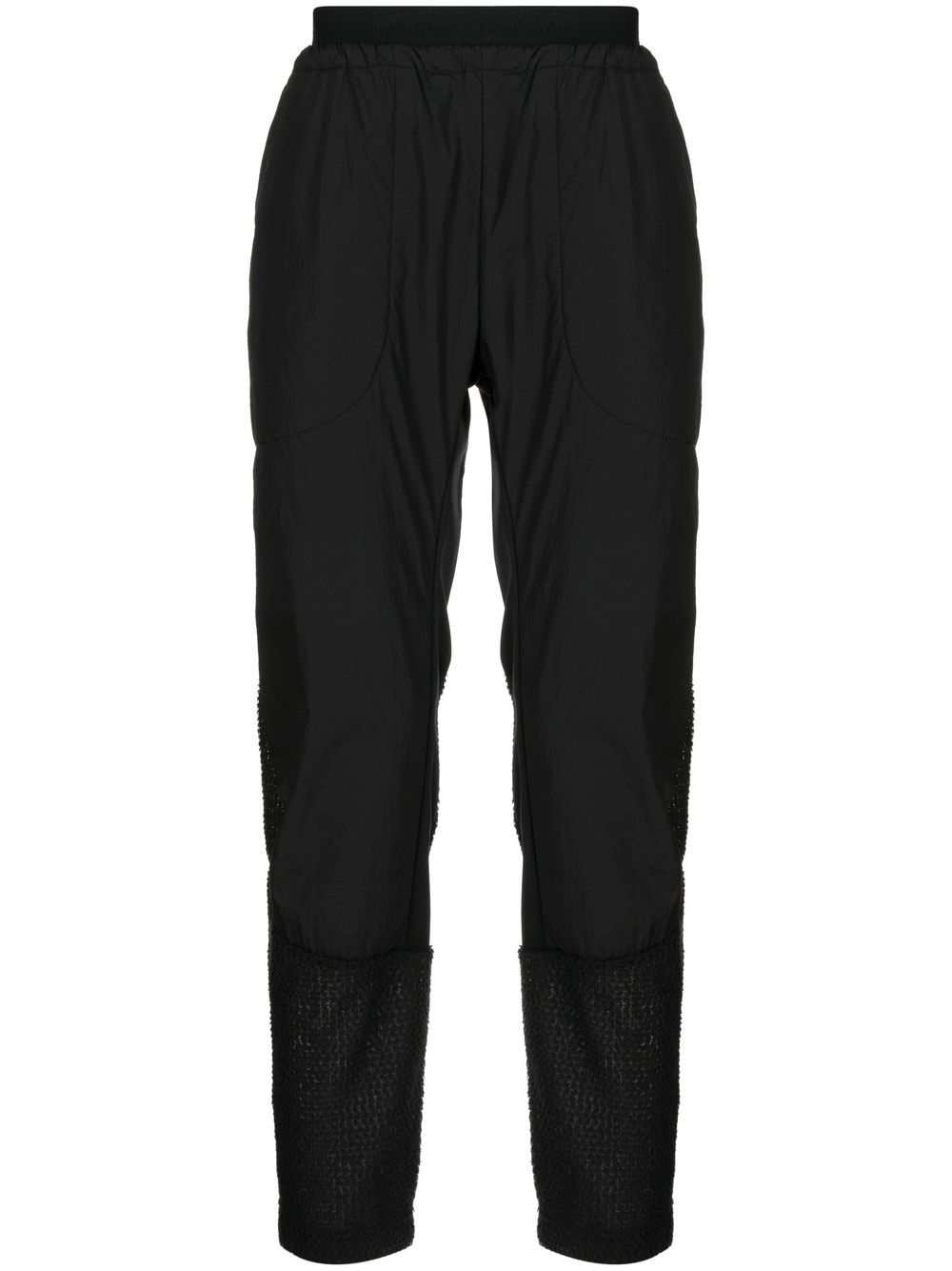 Fleece-panel trousers - Black