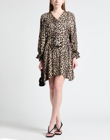 Woman Mini dress Beige Size M Viscose