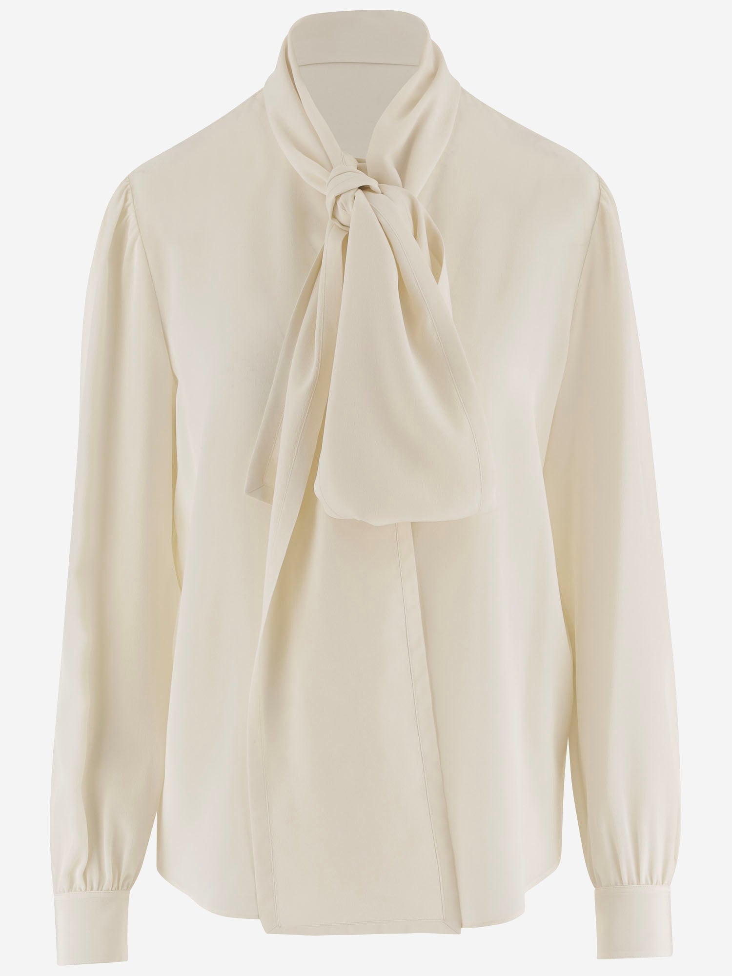 Silk Crêpe de Chine Shirt — Ivory