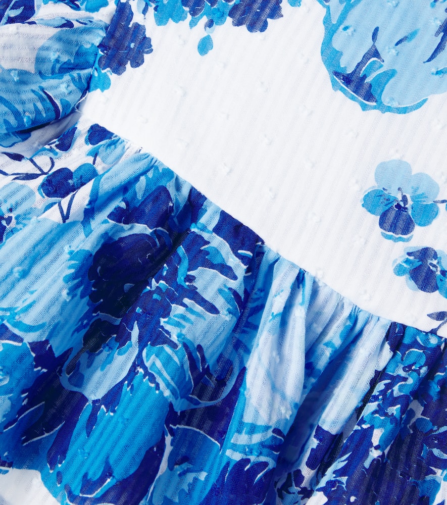 Cycas ruffled floral cotton top