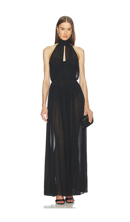 Camila Coelho Arlette Gown in Black. XS also in XXS, S, M