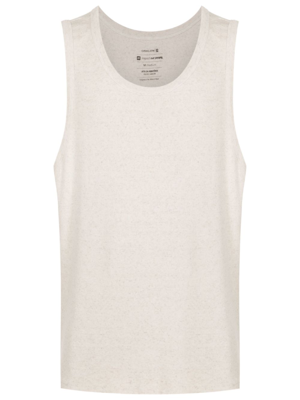 Ribbed Yogue sleeveless tank top - Neutrals