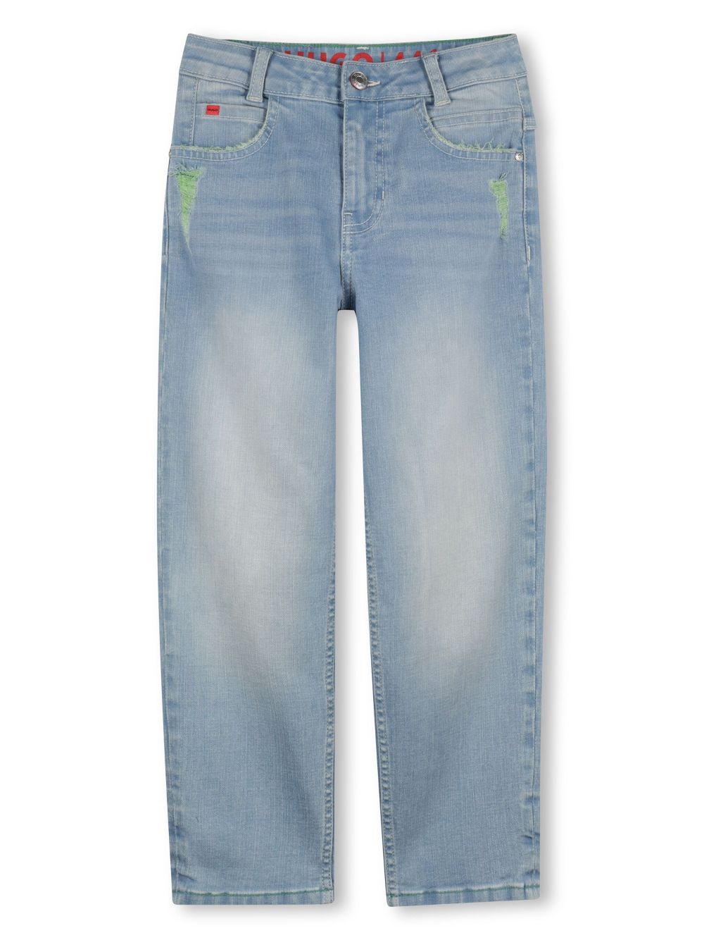 Logo-patch straight jeans - Blue