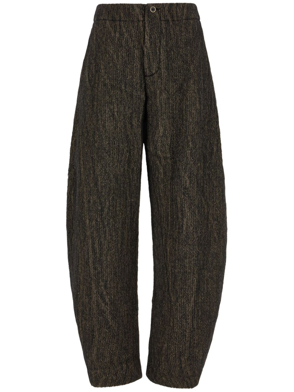 UMA WANG 여성 하이웨이스트 팬츠 - 블랙 UW3009B34W2