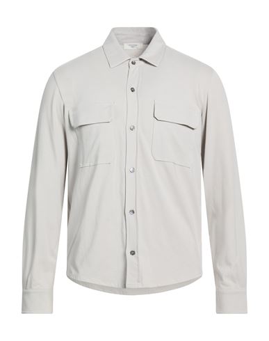 Man Shirt Light grey Size M Cotton, Lyocell