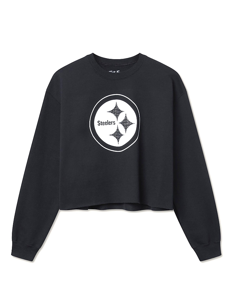 Women's Nfl Pittsburgh Steelers Bling Flea Market Crop Fleece