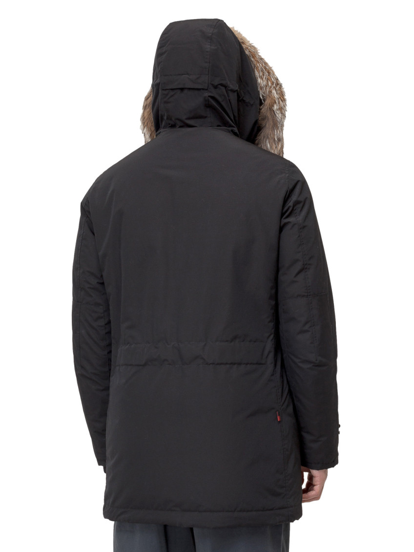 Black Solid Hood Jacket